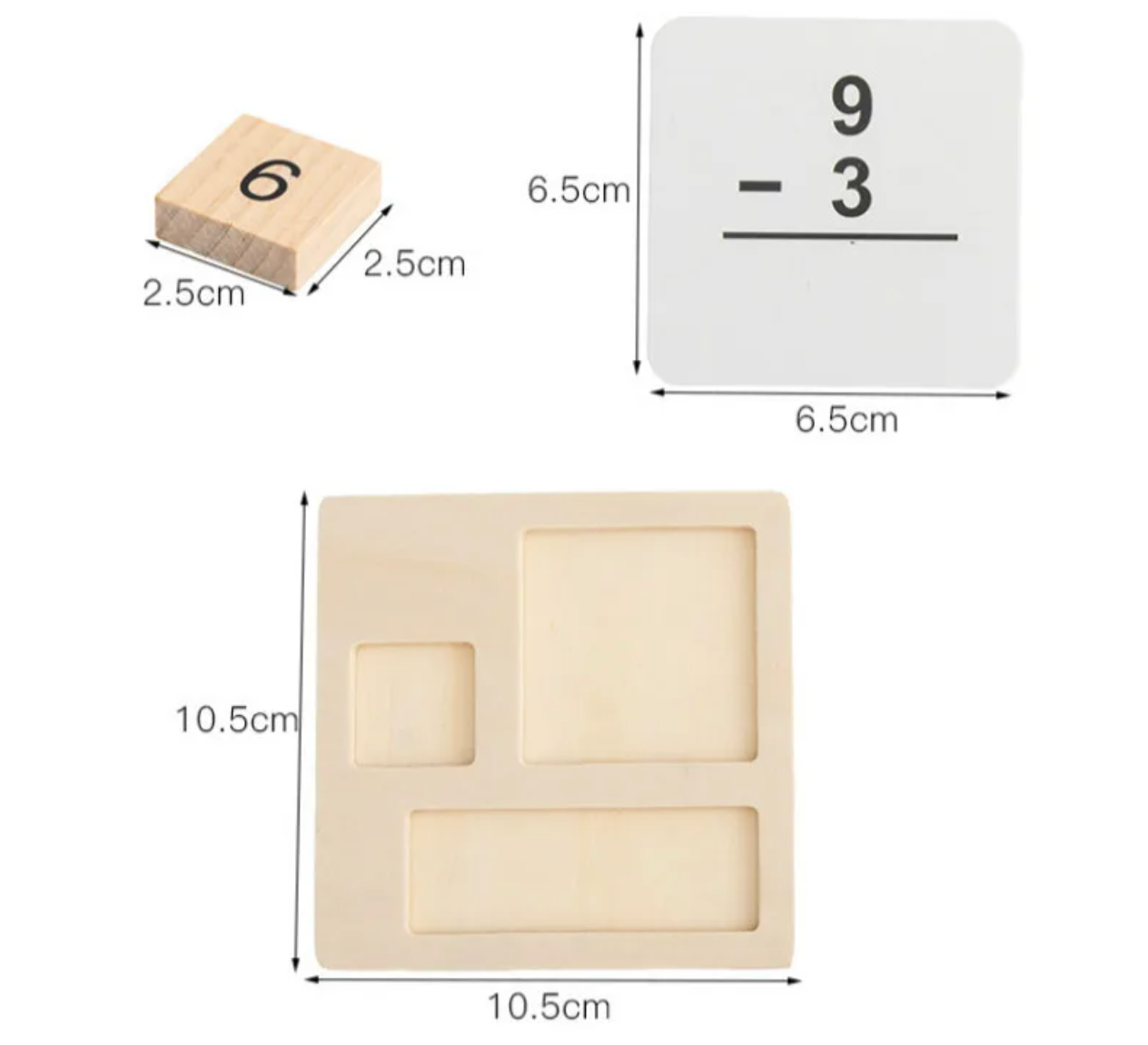Jeu éducatif de mathématiques en bois Montessori – Enfants 3+