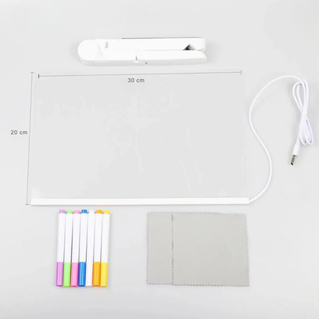Tableau Magique LED – Ardoise Lumineuse de Dessin & Créativité (Effet Néon)
