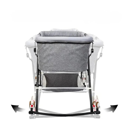 L'Aura Mobile | Berceau Bébé Pliable 2-en-1 à Bascule & Roues
