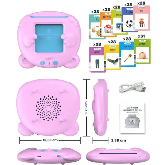 Lecteur de Cartes Flash Interactif – Apprentissage de l’Anglais et Vocabulaire Bilingue (255 Contenus)