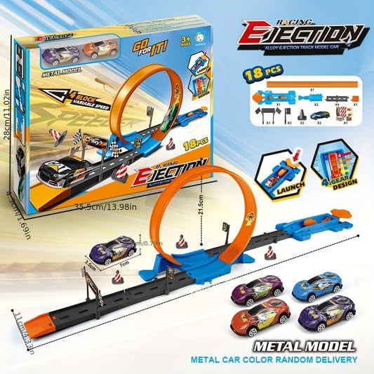 Piste 360° à Looping – Le Circuit Spectaculaire qui Fait Bondir l’Imagination de Votre Enfant !