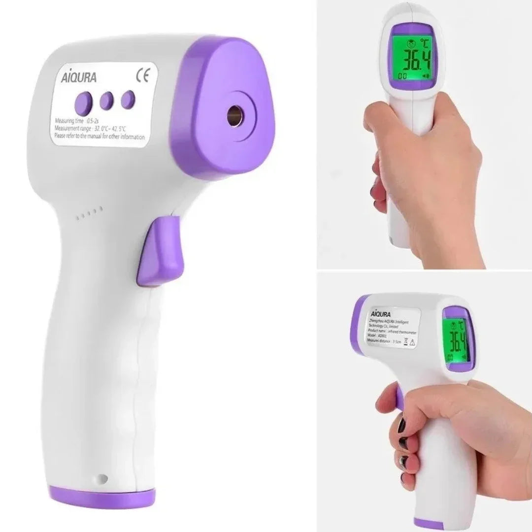 Thermomètre frontal sûr – mesure la fièvre chez les bébés et les adultes