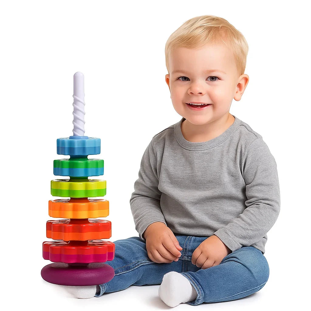 Mineup Jouets Empilables pour Enfants, Jouet À Empiler en Rotation, Tour D'empilage Rotative, Pyramide pour Bébé Joue À Empiler, Cadeau 1 2 3 Ans Mineup Jouets Empilables pour Enfants, Jouet À Empiler en Rotation, Tour D'empilage Rotative, Pyramide pour Bébé Joue À Empiler, Cadeau 1 2 3 Ans