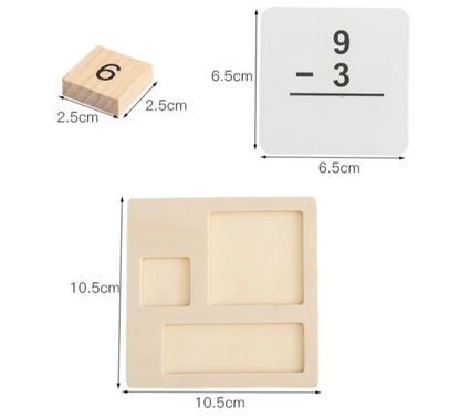 Jeu éducatif de mathématiques en bois Montessori – Enfants 3+