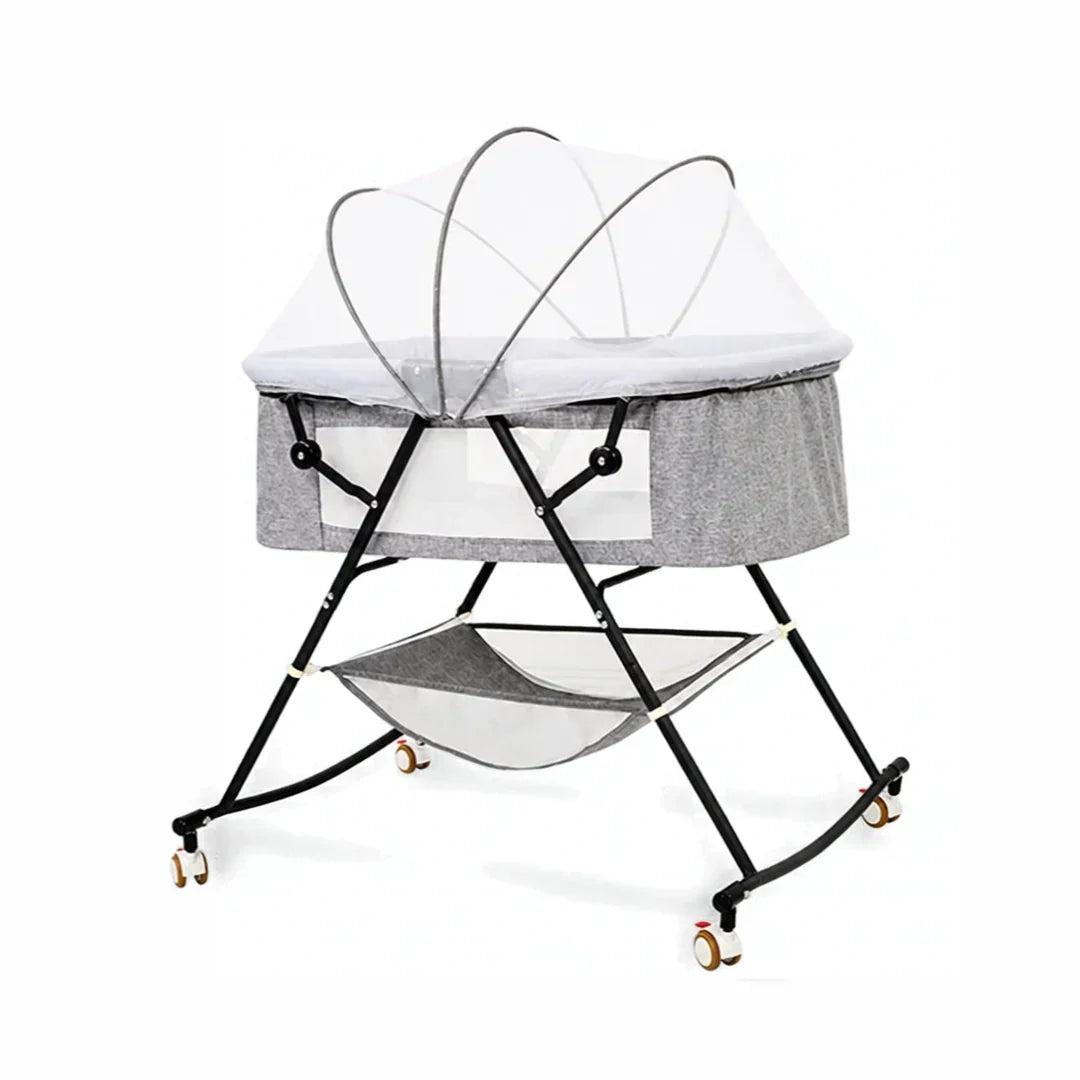 L'Aura Mobile | Berceau Bébé Pliable 2-en-1 à Bascule & Roues