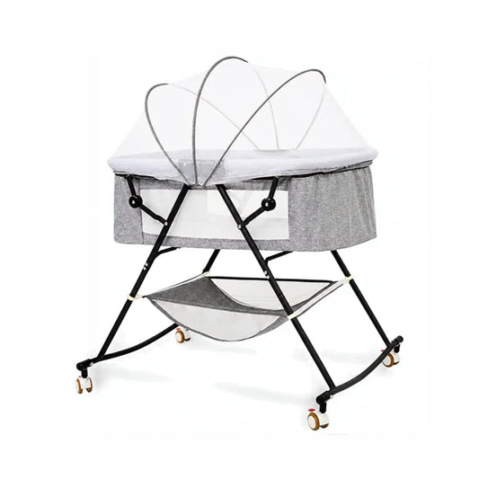 L'Aura Mobile | Berceau Bébé Pliable 2-en-1 à Bascule & Roues