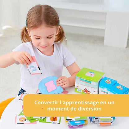 Lecteur de Cartes Flash Interactif – Apprentissage de l’Anglais et Vocabulaire Bilingue (255 Contenus)