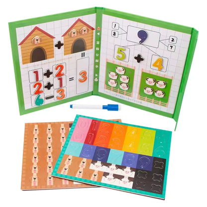 Livre Magnétique Montessori – Chiffres, Calculs et Animaux Ludiques