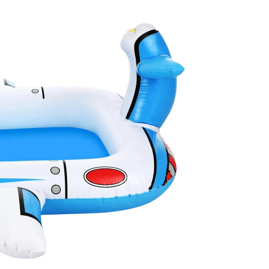 Jouet Aquatique Extérieur : Piscine Fusée Gonflable avec Jet d'Eau (160cm)