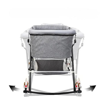 L'Aura Mobile | Berceau Bébé Pliable 2-en-1 à Bascule & Roues