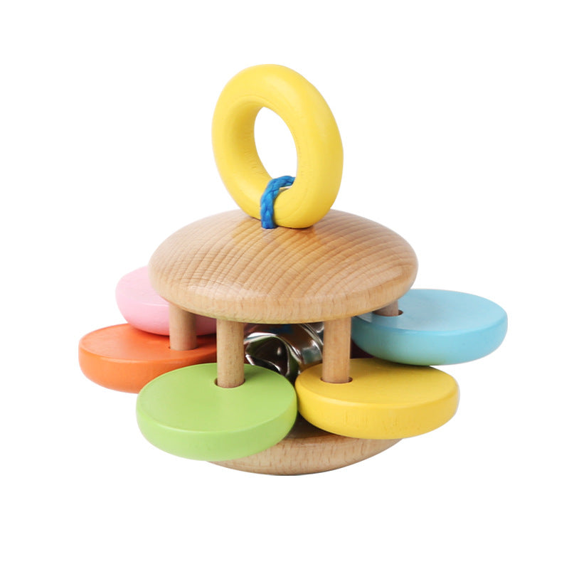 Set de 4 Hochets Musicaux Montessori en Bois : Éveil Sensoriel et Rythmique