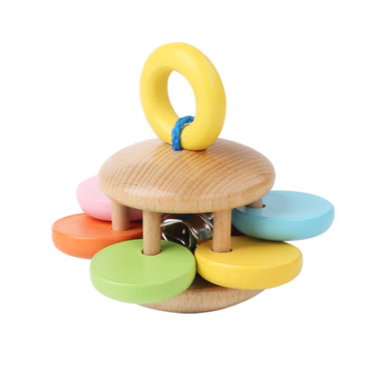 Set de 4 Hochets Musicaux Montessori en Bois : Éveil Sensoriel et Rythmique