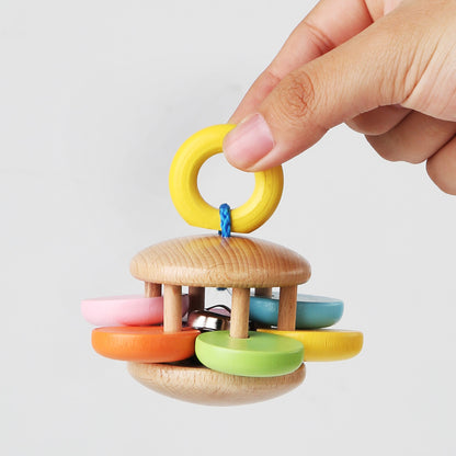 Set de 4 Hochets Musicaux Montessori en Bois : Éveil Sensoriel et Rythmique