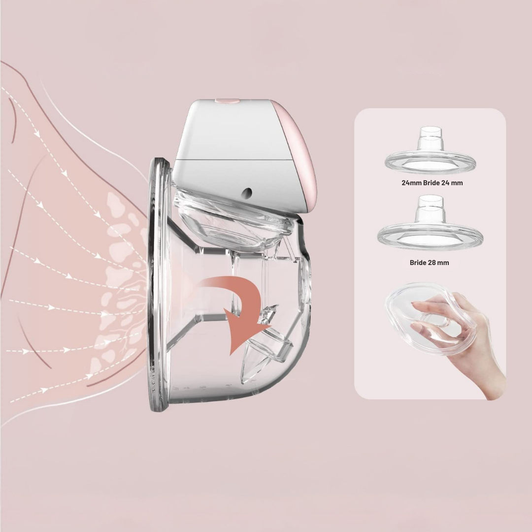 Tire-lait Électrique Mains Libres (Invisible & Portable) – 3 Modes d'Aspiration