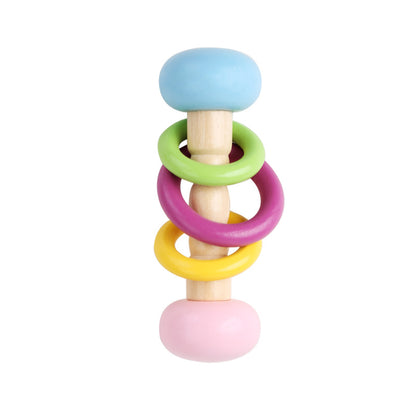 Set de 4 Hochets Musicaux Montessori en Bois : Éveil Sensoriel et Rythmique