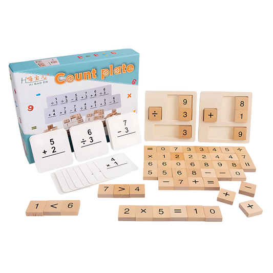 Jeu éducatif de mathématiques en bois Montessori – Enfants 3+