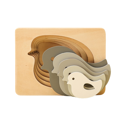 Puzzle Montessori Multicouche en Bois : Éveil Sensoriel et Logique des Dimensions