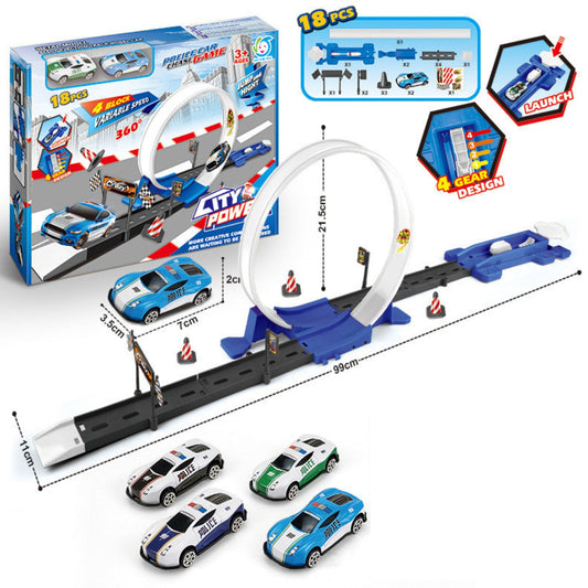 Piste 360° à Looping – Le Circuit Spectaculaire qui Fait Bondir l’Imagination de Votre Enfant !