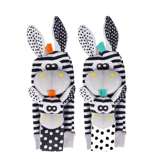 Hochets Chaussettes et Poignets : Pack D'éveil Psychomoteur
