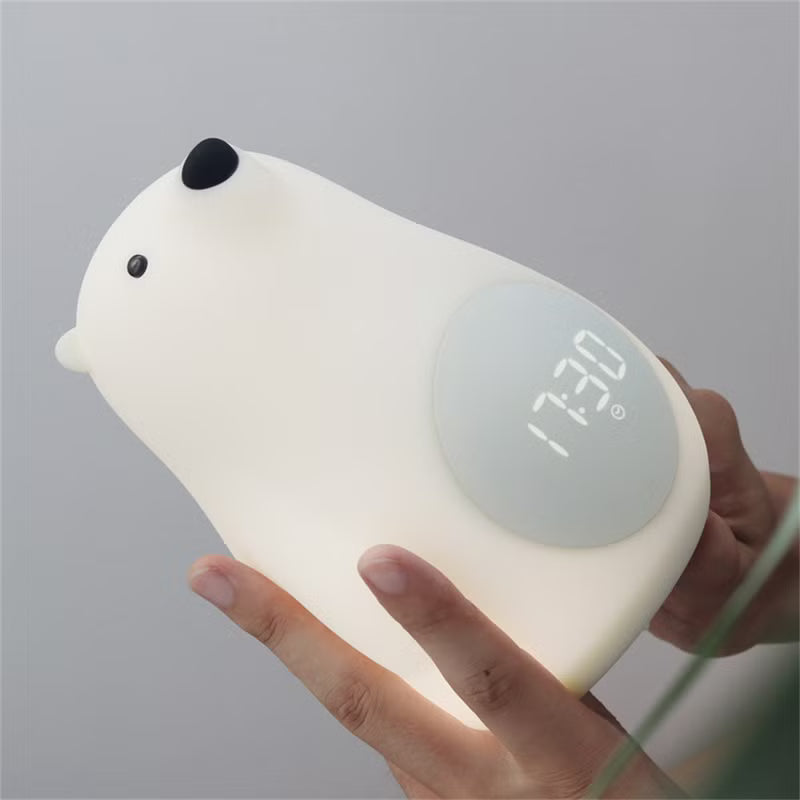 Veilleuse Intelligente en Silicone "Big White Bear" : Lumière Connectée et Évolutive