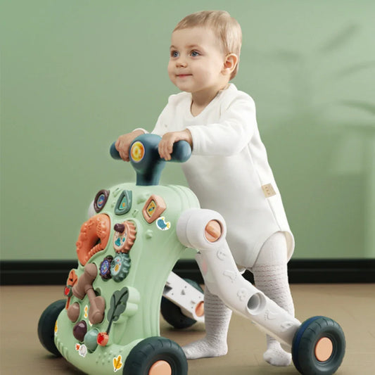 Pousseur Bébé et Chariot de Marche Multi-Activités : Aide à la Marche Évolutive et Sécurisée