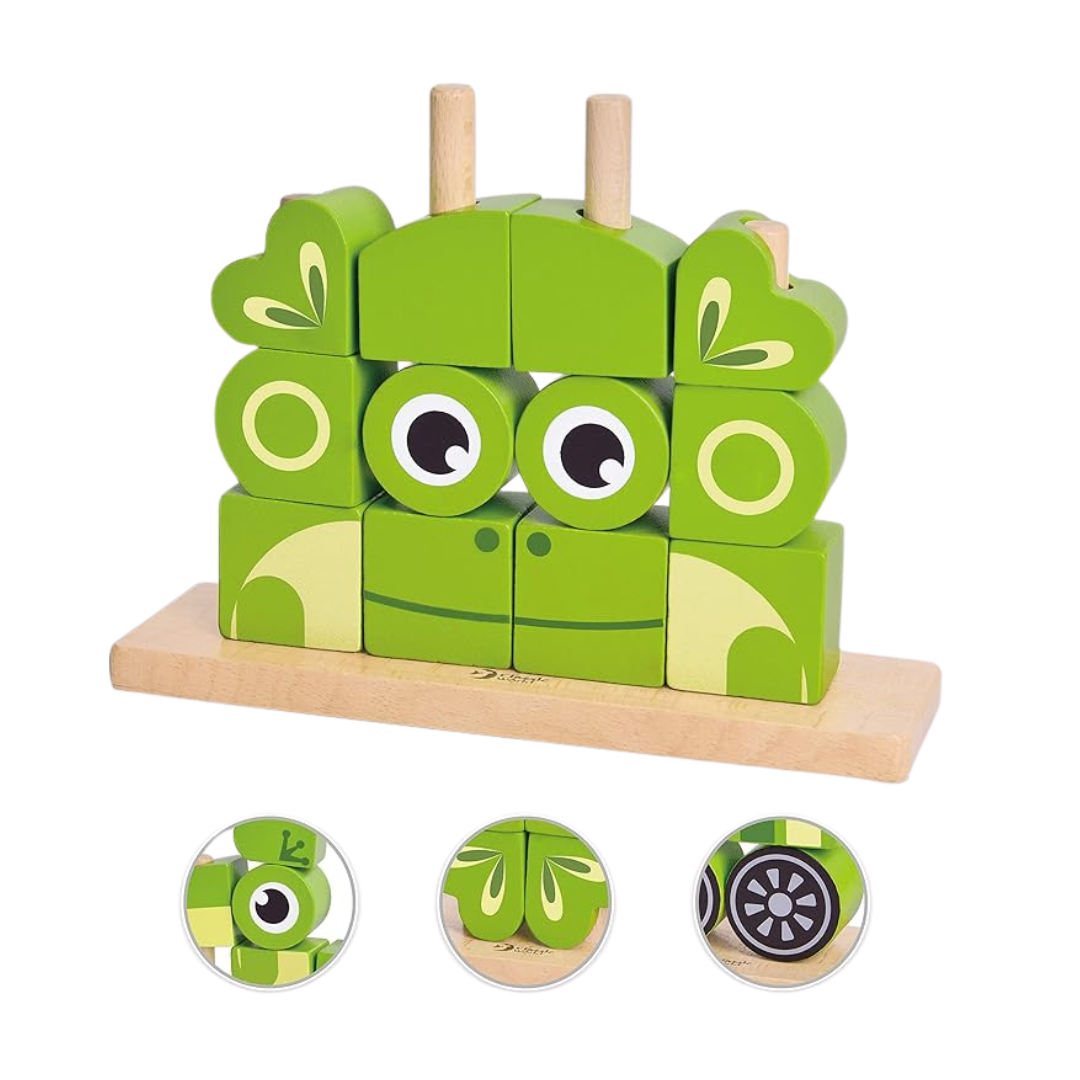 Puzzle Tétris Éducatif en Bois : Jeu de Construction et de Logique Animaux Sauvages