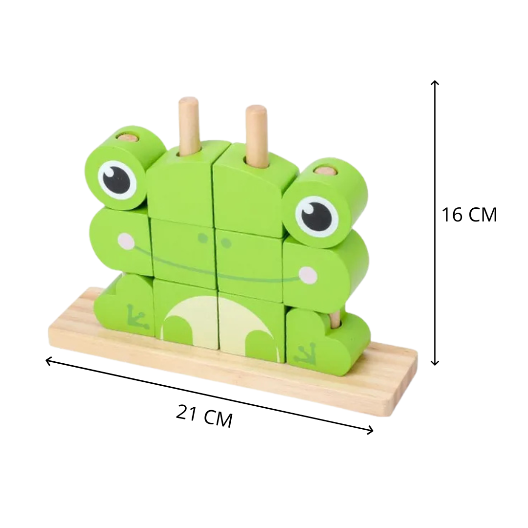 Puzzle Tétris Éducatif en Bois : Jeu de Construction et de Logique Animaux Sauvages