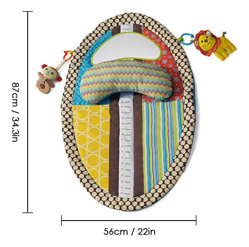 Tapis Ventral Bébé – Tapis d’Éveil Matelassé pour Tummy Time