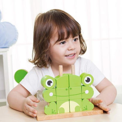 Puzzle Tétris Éducatif en Bois : Jeu de Construction et de Logique Animaux Sauvages