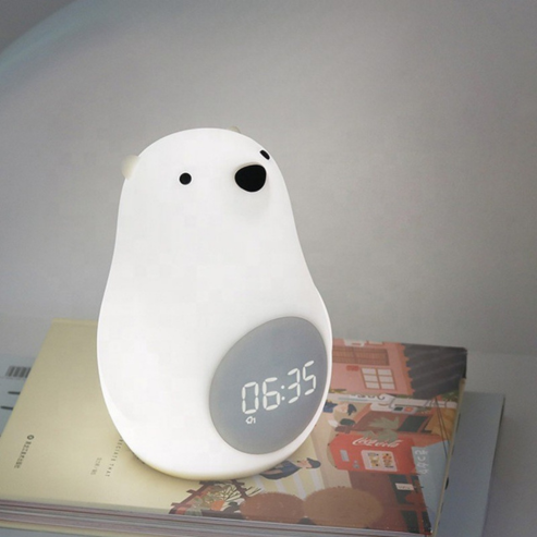 Veilleuse Intelligente en Silicone "Big White Bear" : Lumière Connectée et Évolutive