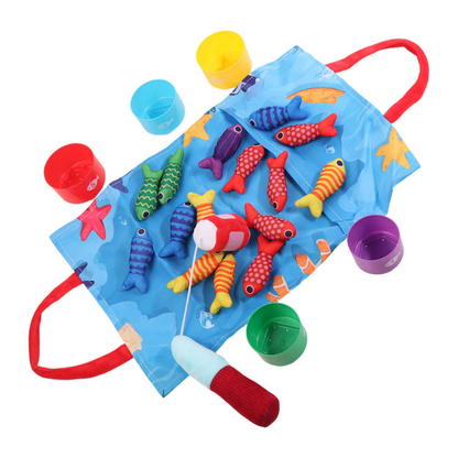 Jeu de Pêche Montessori en Textile Douceur - Développement Motricité Fine