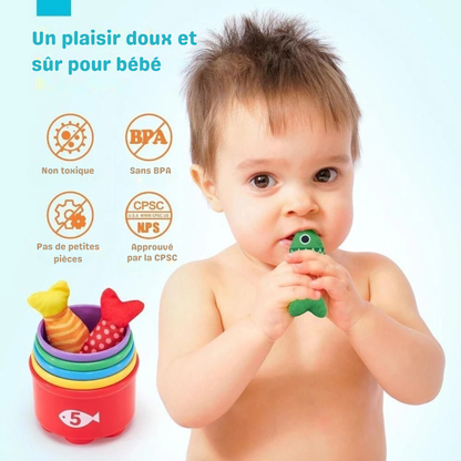 Jeu de Pêche Montessori en Textile Douceur - Développement Motricité Fine