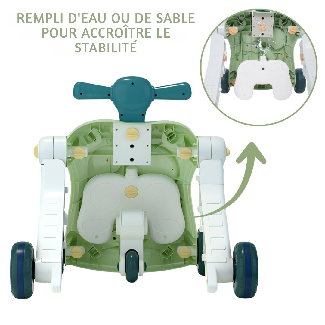Pousseur Bébé et Chariot de Marche Multi-Activités : Aide à la Marche Évolutive et Sécurisée