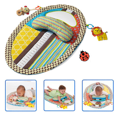Tapis Ventral Bébé – Tapis d’Éveil Matelassé pour Tummy Time