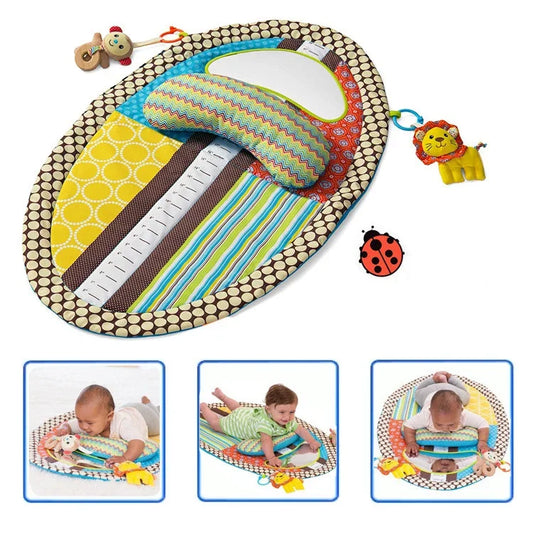 Tapis Ventral Bébé – Tapis d’Éveil Matelassé pour Tummy Time