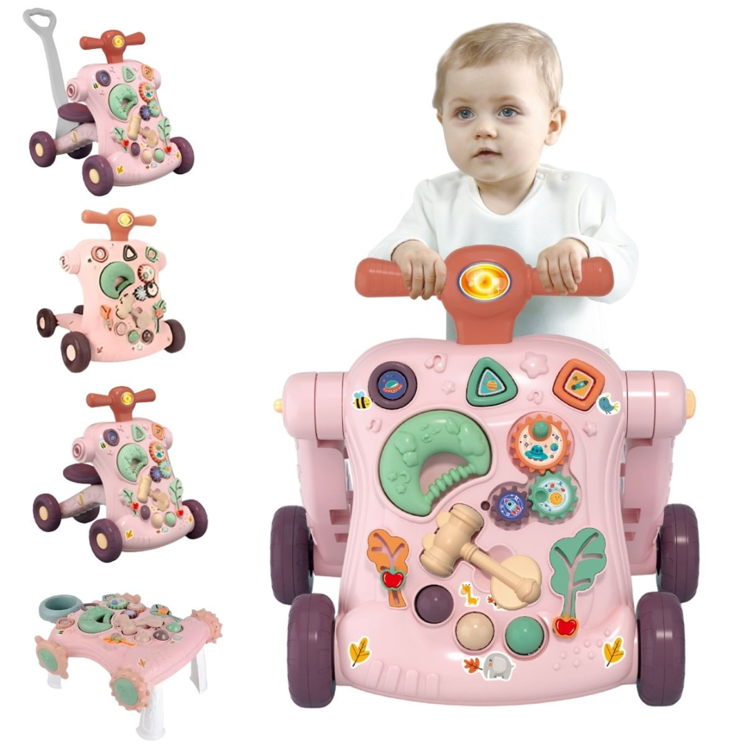 Pousseur Bébé et Chariot de Marche Multi-Activités : Aide à la Marche Évolutive et Sécurisée