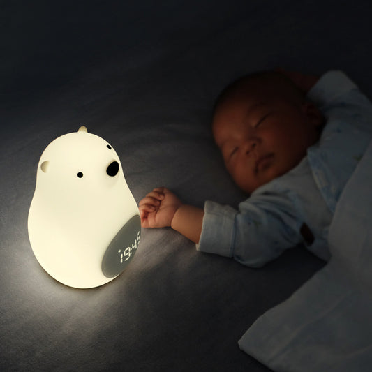 Veilleuse Intelligente en Silicone "Big White Bear" : Lumière Connectée et Évolutive