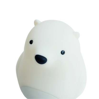 Veilleuse Intelligente en Silicone "Big White Bear" : Lumière Connectée et Évolutive
